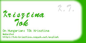 krisztina tok business card